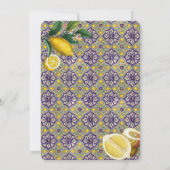 ブルータイル地中海のレモン《キリスト教》洗礼式や命名式バプテスマ 招待状 (裏面)