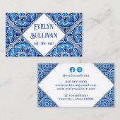 ブルータイル地中海の名刺 名刺 (正面/裏面)