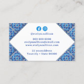 ブルータイル地中海の名刺 名刺 (裏面)