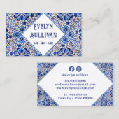 ブルータイル地中海の名刺 名刺 (正面/裏面)