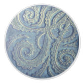 ブルータイル模様引き出し引きセラミックノブ セラミックノブ (正面)