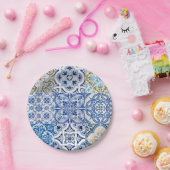 ブルータイル紙プレート ペーパープレート (パーティー)