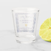 ブルータイル結婚式の引き出物ありがとう ショットグラス (裏面)