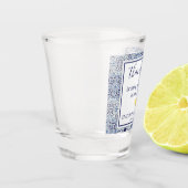 ブルータイル結婚式の引き出物ありがとう ショットグラス (左)