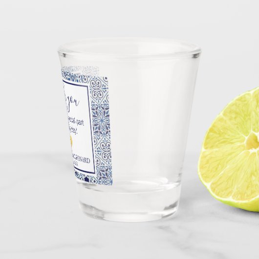 ブルータイル結婚式の引き出物ありがとう ショットグラス (右)