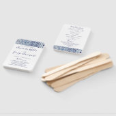 ブルータイル結婚式プログラムファン ハンドファン (組立なし)