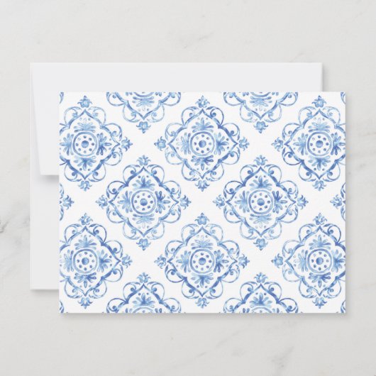 ブルータイル イタリアンフローラル レモン 返信カード (裏面)