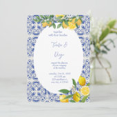 ブルータイル イタリアン レモン ウェディング 招待状 (スタンド正面)