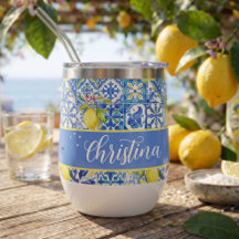 ブルータイル フランス カントリー レモン柄 プロヴァンス