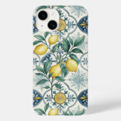ブルータイル フランス カントリー レモン柄 Case-Mate iPhoneケース (裏面)