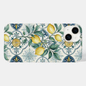 ブルータイル フランス カントリー レモン柄 Case-Mate iPhoneケース (裏面 (横))