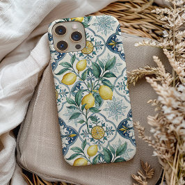 ブルータイル フランス カントリー レモン柄 Case-Mate iPhone 14ケース