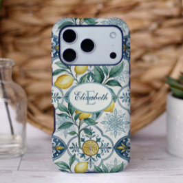 ブルータイル モノグラム フレンチカントリー レモン柄 Case-Mate iPhone 14ケース