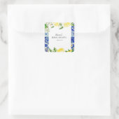 ブルータイル レモン イタリアン ブライダルシャワー スクエアシール (バッグ)