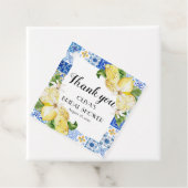 ブルータイル レモン イタリアン ブライダル シャワー ステッカー フェイバータグ (インサイチュ)