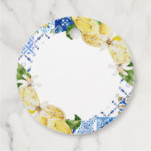 ブルータイル レモン イタリアン ブライダル シャワー フェイバータグ (裏面)