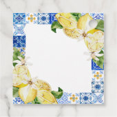 ブルータイル レモン イタリアン ブライダル シャワー フェイバータグ (裏面)