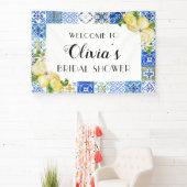 ブルータイル レモン ブライダルシャワー ウェルカムバナー 横断幕 (インサイチュ)