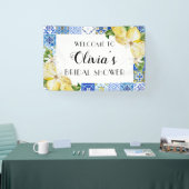 ブルータイル レモン ブライダルシャワー ウェルカムバナー 横断幕 (トレードショー)