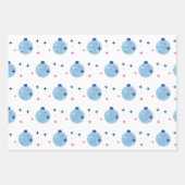 ブルータイルSantoriniギリシャスペインの語/テーマ ラッピングペーパーシート (正面2)