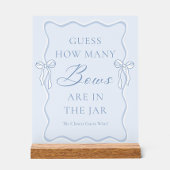 ブルータイ・ザ・ノット ブライダルシャワー　どれくらい？　弓の数当てクイズ アクリルサイン