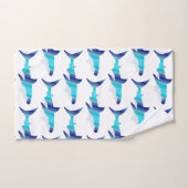 ブルータオルの色合いのサメ バスタオルセット (ハンドタオル)