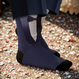 ブルータキシードの靴下を名誉のグロムスマン結婚マン ソックス