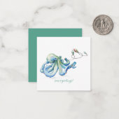 ブルータコビーチミニクリスマスウォーター色 ノートカード (正面/裏面インサイチュ)