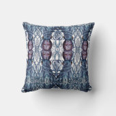 ブルータコモダン沿岸海軍ブルーホワイトパープル クッション (裏面)