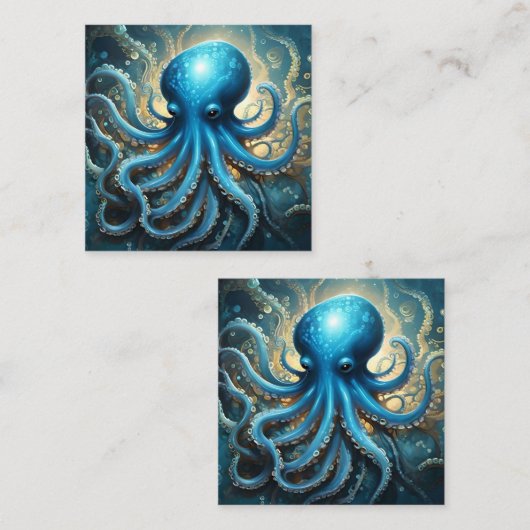 ブルータコ抽象芸術アクリルアート スクエア名刺 (正面/裏面)