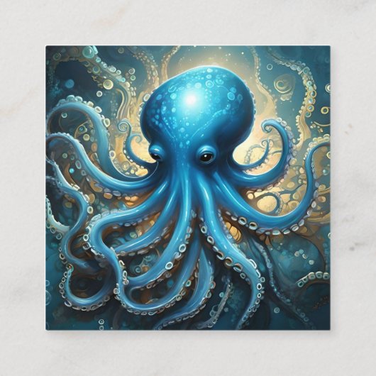 ブルータコ抽象芸術アクリルアート スクエア名刺 (裏面)