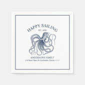 ブルータコ航海のイラストレーション スタンダードカクテルナプキン (正面)