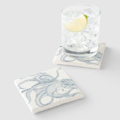 ブルータコ頭足類クラーケンインク ストーンコースター (横)