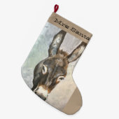 ブルータスのミニチュアろばのクリスマスのストッキング ラージクリスマスストッキング (正面 (吊り時))