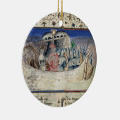 ブルータスはトロイ人「からのイギリスのための帆を、置きます セラミックオーナメント (右)