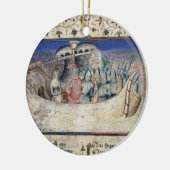 ブルータスはトロイ人「からのイギリスのための帆を、置きます セラミックオーナメント (左)