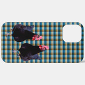 ブルータターンチェックの黒いニワトリたち Case-Mate iPhoneケース (裏面 (横))