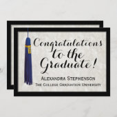 ブルータッセル卒業祝い 招待状 (正面/裏面)