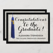 ブルータッセル卒業祝い 招待状 (正面/裏面)