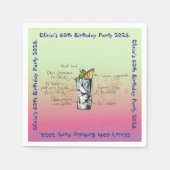 ブルータホー誕生日パーティー スタンダードカクテルナプキン (正面)