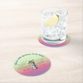 ブルータホー誕生日パーティー ラウンドペーパーコースター