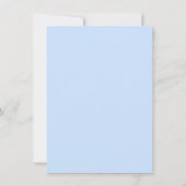 ブルータモダンルズ（ドット）ボーイベビーシャワー招待状 招待状 (裏面)