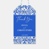 ブルータラベラスペインのタイル結婚式の引き出物 ギフトタグ (正面)