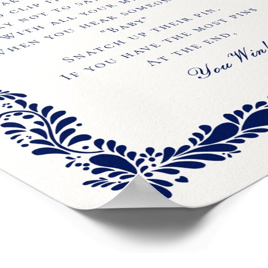 ブルータラベラタイルは赤ちゃんシャワーゲームを言わない ポスター (角)