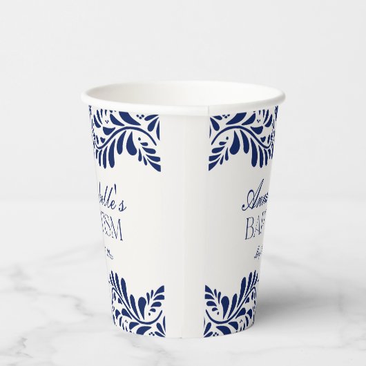 ブルータラベラタイルスペインのスタイルフィエスタバプテスマ 紙コップ (右)