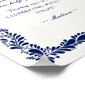 ブルータラベラタイルスペインのフィエスタビフィエスタウィズサイン ポスター (角)