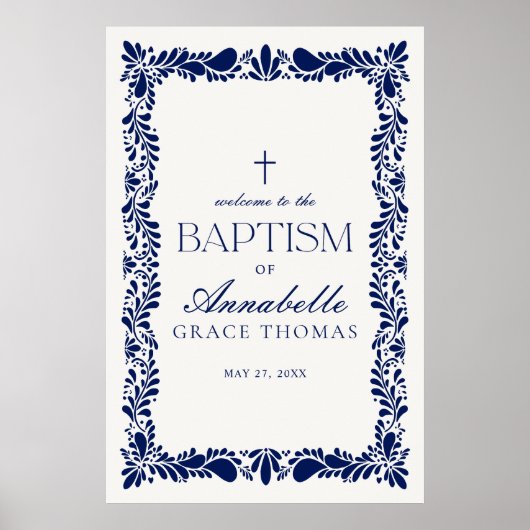 ブルータラベラタイルフィエスタスペインのバプテスムウェルカム ポスター (正面)