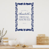 ブルータラベラタイルフィエスタブライダルシャワーウェルカム ポスター (キッチン)