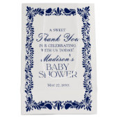 ブルータラベラタイルフィエスタベビーシャワーウィーズ ミディアムペーパーバッグ (裏面)