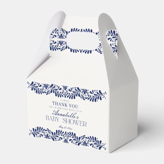 ブルータラベラタイルフィエスタベビーシャワーデザート フェイバーボックス (正面サイド)